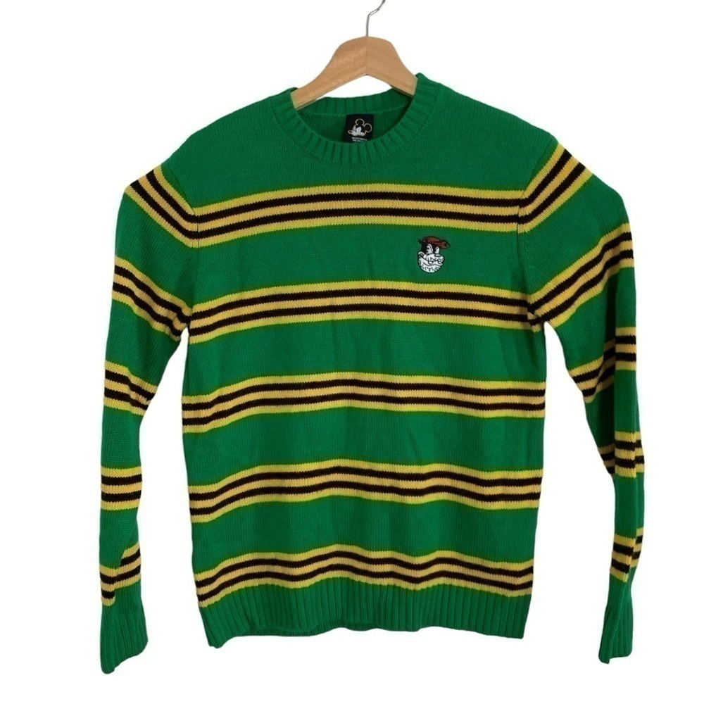 Disney X Forever 21 Peg Leg Pete Striped Sweater Green Men’s S
